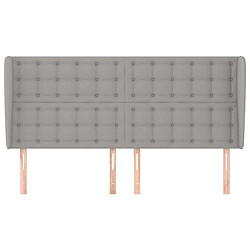 Avis Maison Chic Tête de lit scandinave avec oreilles,meuble de chambre Gris clair 163x23x118/128 cm Tissu -MN11011