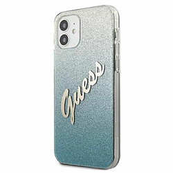 Guess Maroquinerie Guess GUHCP12SPCUGLSBL Coque de Protection pour iPhone 12 Mini 5,4`` Bleu à Paillettes