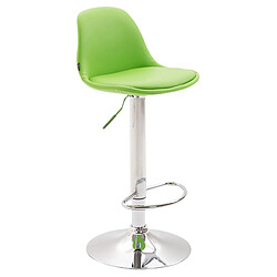 Decoshop26 Tabouret de bar avec repose-pieds design moderne synthétique vert pomme et métal 10_0000149 