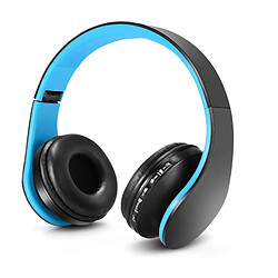 Chrono Casque de jeu Casque sans fil pour enfants avec microphone, casque Bluetooth sans fil pour enfants, casque stéréo Bluetooth pliable (noir) 