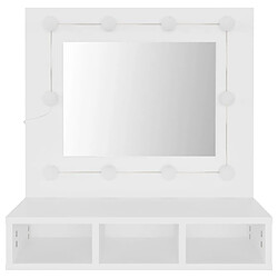 Avis Helloshop26 Armoire à miroir avec led blanc 60 x 31,5 x 62 cm blanc 02_0006654