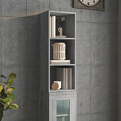 Acheter Maison Chic Armoire murale,Meuble de Rangement pour salon,cuisine Sonoma gris 34,5x32,5x90 cm Bois d'ingénierie -MN37719