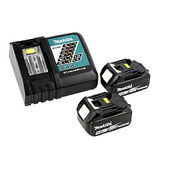 Makita DJR 188 RTJ Brushless Li-ion Scie récipro sans fil 18 V + Coffret de transport Makpac 2 + 2x Batteries Makita BL 1850 5,0 Ah / 5000 mAh + Chargeur Makita DC 18 RC 