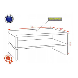 Dusine TABLE BASSE SIROCK 100 CM AVEC PLATEAU LAQUÉ