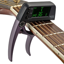 Wewoo Tuner de guitare café Clip de de professionnelle, Loftstyle Chromatic Clip-on avec affichage LCD rotatif de la lumière à une main Capo