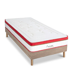 MAISON AUBERTIN Matelas Mémoire Suprême + Sommier Bois 90x200