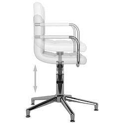 Acheter vidaXL Chaise pivotante de salle à manger Blanc Similicuir