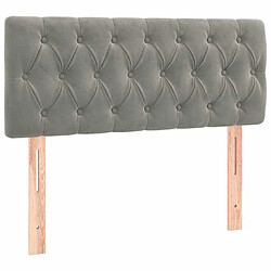 Acheter Maison Chic Tête de lit scandinave à LED,meuble de chambre Gris clair 100x7x78/88 cm Velours -MN66231