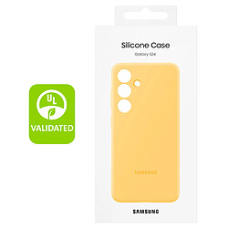 Coque en silicone pour Samsung Galaxy S24 Jaune pas cher