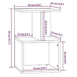 vidaXL Table de chevet Sonoma gris 35x35x55 cm Bois d'ingénierie pas cher