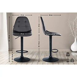 Non Tabouret de bar Elmore simili cuir B 