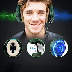 Universal Casque gaming avec micro pour Xbox One, PS4 et PC (vert) pas cher