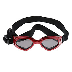 Lunettes de soleil pour animaux de compagnie Oeil pliant Lunettes de protection pour chien imperméable protection UV chien rouge