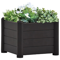 Maison Chic Jardinière,Lit surélevé de jardin - Bac à fleurs - pot de fleur PP Anthracite 43x43x35 cm -GKD39300