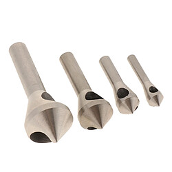 Avis 4pcs HSS chanfreins bits outil d'ébavurage outil de coupe du bois naturel