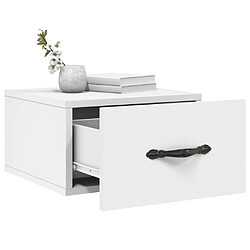 Avis vidaXL Table de chevet murale blanc 35x35x20 cm