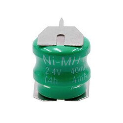 vhbw NiMH pile bouton de remplacement (2x cellule) 3 épingles type V40H 40mAh 2.4V convient pour les batteries de modélisme etc.