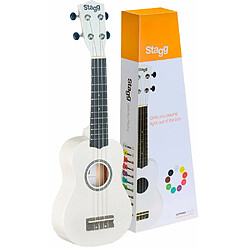 UKULELE SOPRANO BLANC + HOUSSE Stagg