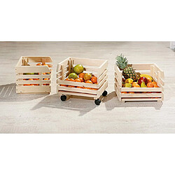 Avis Pegane Caisse Etagére cagette pour rangement en Bois empilables pour fruits et légumes, 30 x 37 x 80 cm