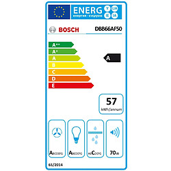 Hotte box 60cm 70db 620m3/h inox - dbb66af50 - BOSCH