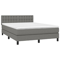 Avis Sommier à lattes,Cadre à lattes de lit et matelas et LED pour Adulte Gris foncé 140x190 cm -MN86108