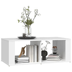 Acheter Maison Chic Table basse,Table Console Table d'appoint, Table pour salon Blanc 100x50x36 cm Bois d'ingénierie -MN68612