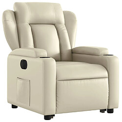 Avis Maison Chic Fauteuil Relax pour salon, Fauteuil inclinable électrique crème similicuir -GKD33206