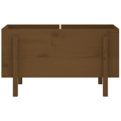 Maison Chic Jardinière,Lit surélevé de jardin - Bac à fleurs - pot de fleur brun miel 101x50x57cm bois de pin massif -GKD94879 pas cher