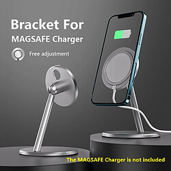 Universal Porte-chargeur pour téléphone portable Support en alliage d'aluminium pour chargeur rotatif 15W Porte-chargeur magnétique sans fil | Porte-téléphone Rep.