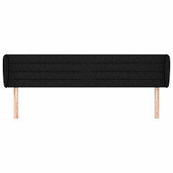 Avis Maison Chic Tête de lit scandinave avec oreilles,meuble de chambre Noir 163x23x78/88 cm Tissu -MN18632