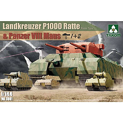 Takom Maquette Véhicule Landkreuzer P1000 Ratte & Panzer Viii Maus