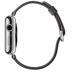 Acheter Wewoo Bracelet en cuir avec bouton de montre classique pour Apple Watch séries 3 et 2 & 1 42 mm Gris