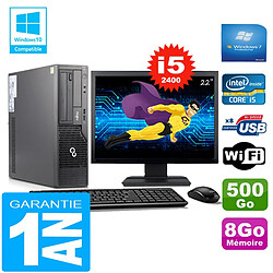 PC Fujitsu Esprimo E500 E85+ SFF I5-2400 RAM 8Go Disque 500Go Wifi W7 Ecran 22" · Occasion 