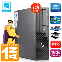 PC Fujitsu Esprimo E500 E85+ SFF Core I3-2100 RAM 16Go Disque 2 To Wifi W7 · Occasion 