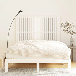 Avis Maison Chic Tête de lit scandinave pour lit adulte,Meuble de chambre murale Blanc 146,5x3x110 cm Bois massif de pin -MN10209