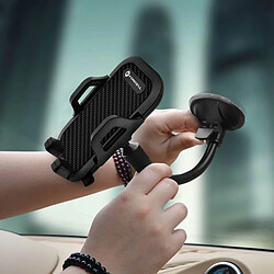 Support Voiture Smartphone 47 à 95mm Fixation ventouse Rotatif 360° Forcell Noir pas cher