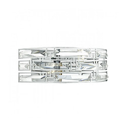 Luminaire Center Applique murale Seville cristal et chrome poli 2 ampoules