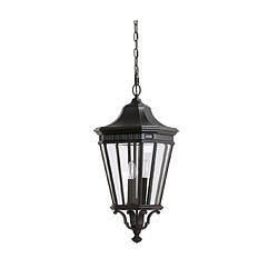 Elstead Lighting Lampe sur pied extérieur Cotswold Verre,aluminium moulé sous pression Noir Matériau : Verre,aluminium moulé sous pressionColoris : NoirNombre d'ampoules : 3Type d'ampoule : E14Puissance max par ampoule (W) : 60Ampoules incluses : NonIP : 23Hauteur