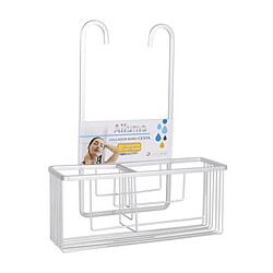 Totalcadeau Panier de rangement de douche en aluminium Blanc Mesure - 25 x 12 pas cher