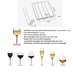 Avis Wewoo Porte-gobelet suspendu en acier inoxydable 304 pour égouttoir à vin