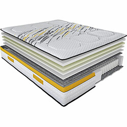 Avis Ebac Matelas 160x200 Rugby - Ressorts ensachés - Hauteur 27 cm - Soutien très ferme