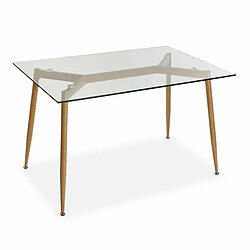 Table d'appoint Versa Rebecka Verre Métal (80 x 75 x 120 cm)