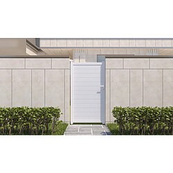 Habitat Et Jardin Portillon aluminium Eric - 101.2 x 180.9 cm - Blanc