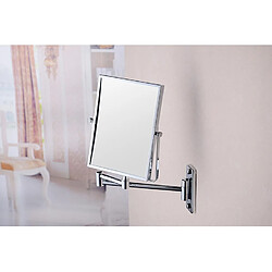 Universal Montage mural salle de bains miroir pliant espace aluminium miroir rétractable double face 3x loupe miroir de rasage | miroir de bain