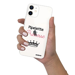 Coque iPhone 12 mini souple transparente Pipelette mais princesse Motif Ecriture Tendance Evetane pas cher