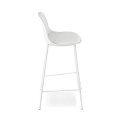 Avis Mes Lot de 2 tabourets de bar H65 cm blanc - ADRYA