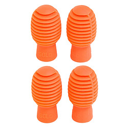 4pcs Silicone Tambour Bâton Tête Manchon Drumstick Housse En Caoutchouc Gris