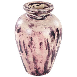 Beliani Vase décoratif AMATHUS fait à la main Céramique 34 cm Violet 