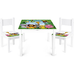 Leomark Table 'Yeti' et 2 chaises enfant Jungle