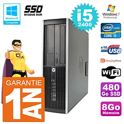 PC HP 6200 SFF Intel i5-2400 RAM 8Go SSD 480Go Graveur DVD Wifi W7 · Occasion 